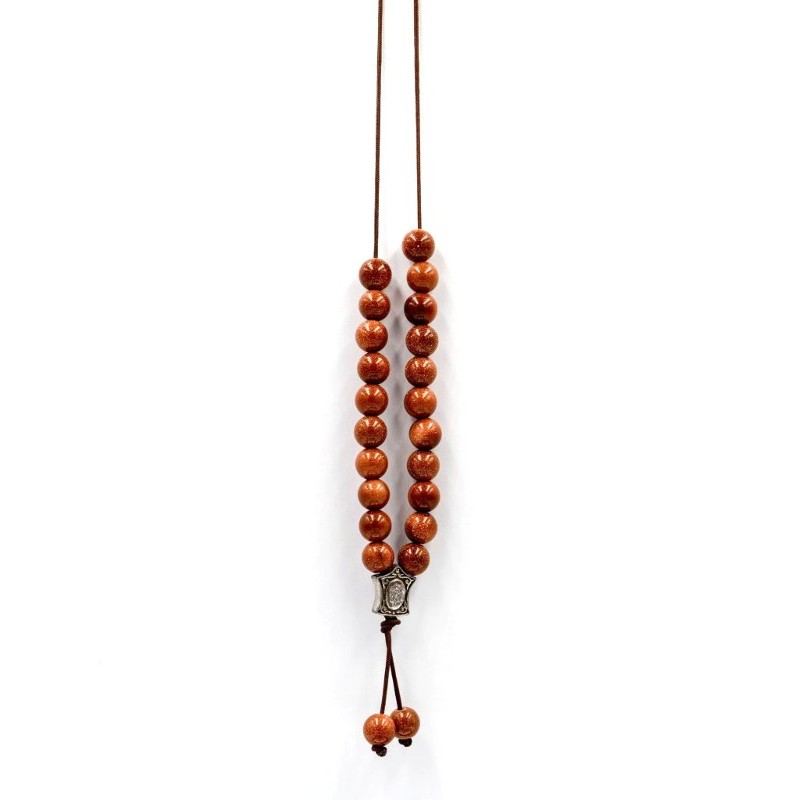 Κομπολόϊ με ημιπολύτιμες πέτρες χρυσόλιθος m-komp-04