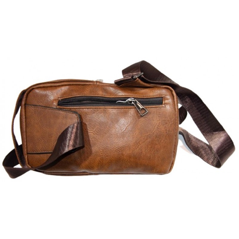 Τσάντα αντρική καφέ χιαστί m-tsant-07