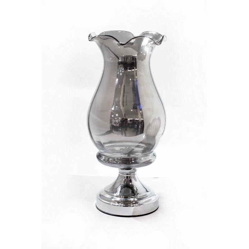 Διακοσμητικό βάζο γυάλινο με μέταλλο vaz-03