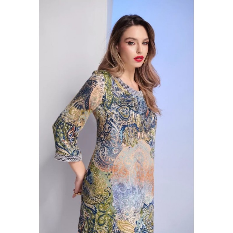 Φόρεμα εμπριμέ midi, w-for-30