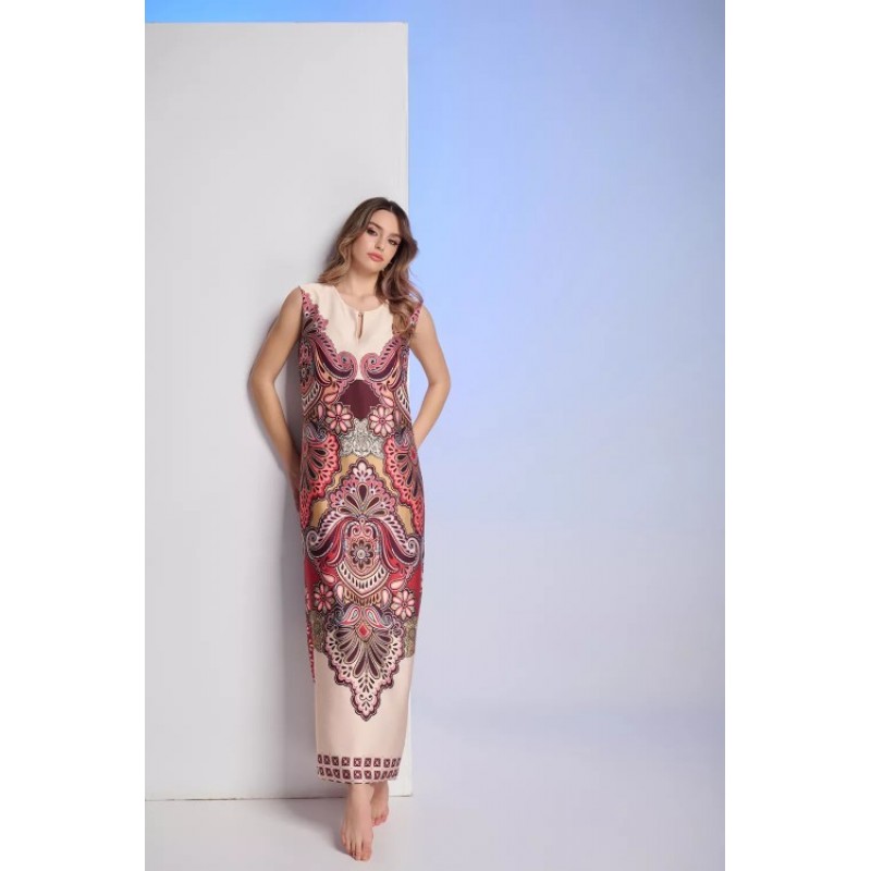 Φόρεμα εμπριμέ μάξι, w-for-34