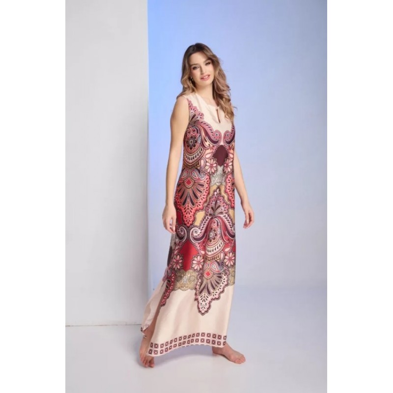 Φόρεμα εμπριμέ μάξι, w-for-34