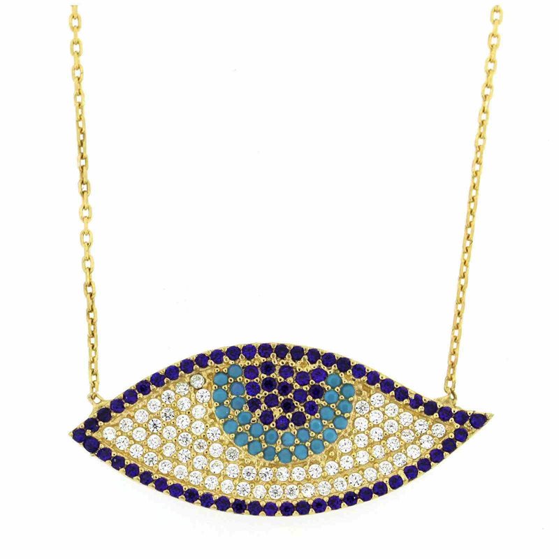 Κολιέ γυναικείο ασημένιο 925 μάτι w-kol-11