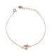 Βραχιόλι γυναικείο καρδιά από Ασήμι 925 ζιργκόν ροζ χρυσό ασημί w-vrax-42