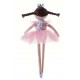 Παιδικό δώρο-λαμπάδα κουκλίτσα μπαλαρίνα υφασμάτινη βαμβακερή p-dor-22