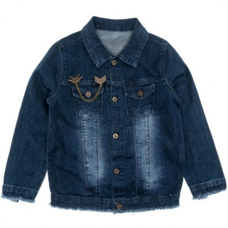 Μπουφάν παιδικό τζιν βαμβακερό μπλε b-bouf-02