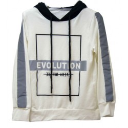 Φούτερ αγόρι μακό κουκούλα άσπρο b-fout-01