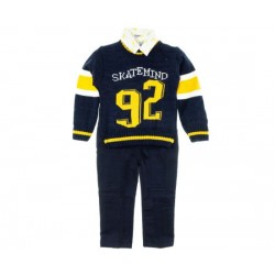 Σετ παιδικό για αγοράκια με πουλόβερ μπλε b-set-04