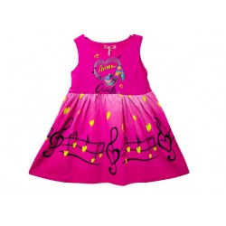 Φόρεμα κορίτσι μουσικές νότες φούξια g-for-12