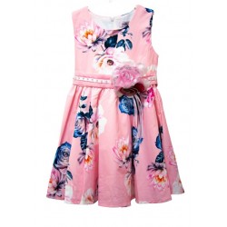 Φόρεμα κορίτσι λουλούδια ζώνη λουλούδι g-for-13