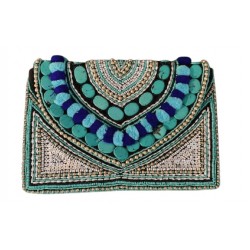 Τσάντα γυναικεία χειροποίητη ημιπολύτιμες πέτρες w-tsant-34