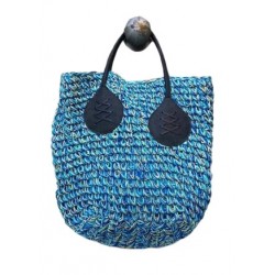 Τσάντα γυναικεία θαλάσσης πλεκτή χειροποίητη w-tsant-38