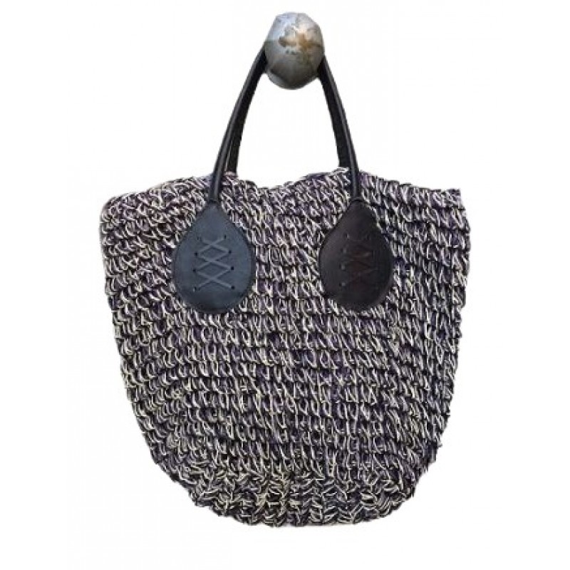 Τσάντα γυναικεία θαλάσσης πλεκτή χειροποίητη w-tsant-38